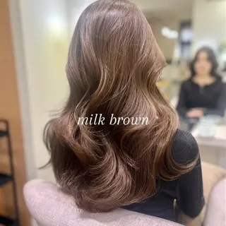 ロング カラー ブリーチなしWカラー /レイヤーカット大阪のヘアスタイル