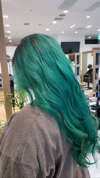 ロング カラー 矯正パーマ、ベージュ ボブカット🫧のヘアスタイル
