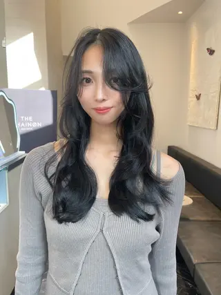 ロング 韓国✖️網紅🖤 パーマYURIYAのヘアスタイル