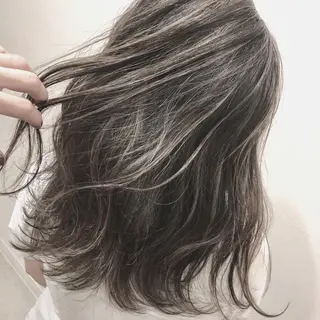 ミディアム カラー 髪質改善 カラー専門店のヘアスタイル