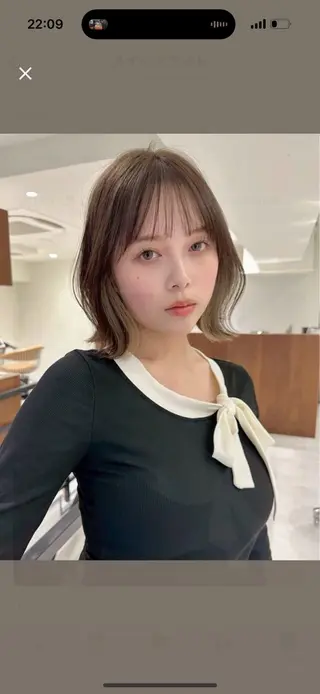 ミディアム 🎀 うる艶透明感 カラー / 錦糸町のヘアスタイル