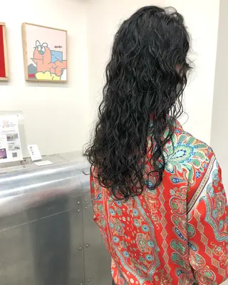 ロング パーマ KEPKA ヤマグチ 天神 今泉のヘアスタイル