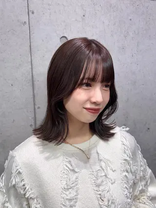 ミディアム カラー clam. yuu🦩のヘアスタイル