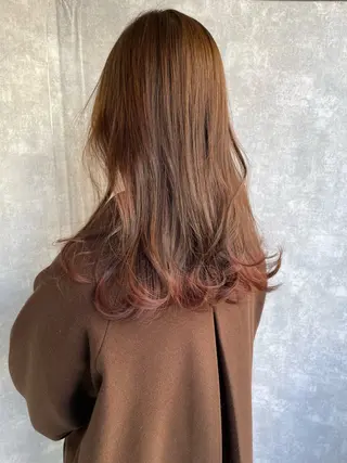 ロング カラー 【完全個室】髪質改善 暖色カラー/山崎唯奈のヘアスタイル