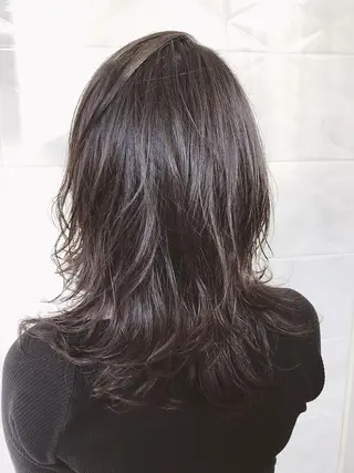 セミロング パーマ 💗大人艶×髪質改善 カラー💗AYAKIのヘアスタイル