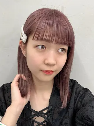 セミロング カラー 無料ボブカットモデル 様募集中/あいらのヘアスタイル
