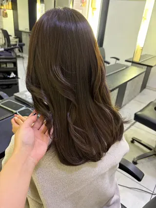 セミロング カラー 🍵rinka 🍵カラーモデル募集のヘアスタイル