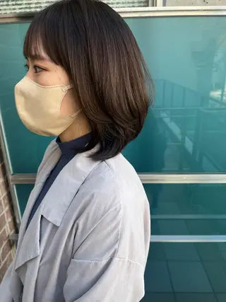 ミディアム カラー パーマ ヘアアレンジ メンズ キッズ ネイル マツエク・マツパ アイブロウ times salon名駅所属・久木原 ゆりのヘアスタイル