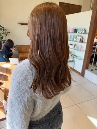 ロング カラー 片山千晴✨ツヤ髪カラ ー✨顔まわりカット✨のヘアスタイル