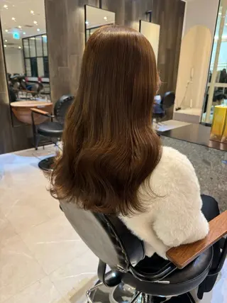 ロング カラー 縮毛矯正/韓国ヘア レイヤー/そらのヘアスタイル