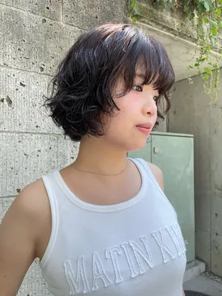 ショート パーマ 無料カット/ 癖毛風パーマ/凜のヘアスタイル