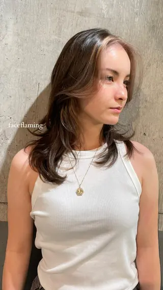 ミディアム カラー 海外レイヤー /NAGISAのヘアスタイル