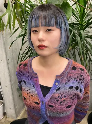 ショート カラー 似合わせカット レイヤー/ボブのヘアスタイル