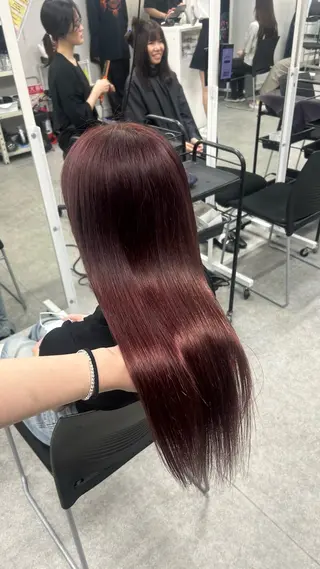 ロング カラー パーマ ヘアアレンジ メンズ キッズ 盛れ韓国ハイトーン 🎀Himari🎀のヘアスタイル
