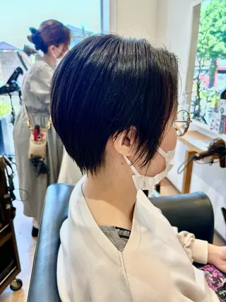 ショート 秋山知穂🧸縮毛矯正 ショート新越谷南越谷のヘアスタイル