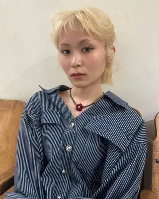 ショート 似合わせカット ハイトーン/北村優人のヘアスタイル