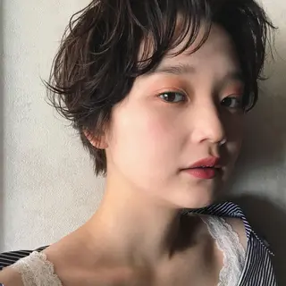 ショート メンズ／パーマ ／レディース髪質改善のヘアスタイル