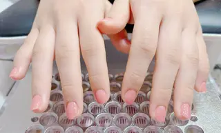 ネイル パープルピーチ ネイルのネイルデザイン