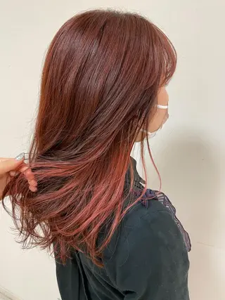 セミロング カラー ヘアアレンジ 【Sweep】おじま のぞみのヘアスタイル