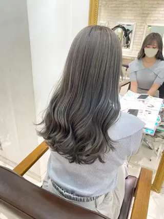ロング カラー ヘアアレンジ 透明感カラー 古山 結季🌙🖤のヘアスタイル