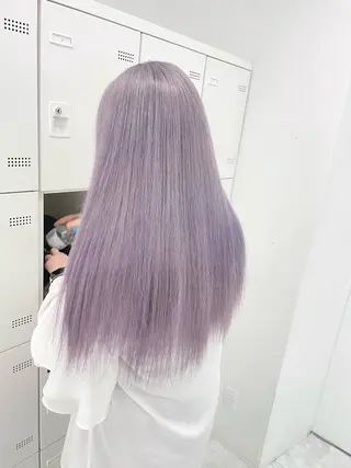 ロング カラー 🤍💕ブリーチカラ ーAyaka💕🤍のヘアスタイル