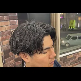 ミディアム パーマ メンズ 💈大人の渋髪💈 店長　大橋侑弥のヘアスタイル