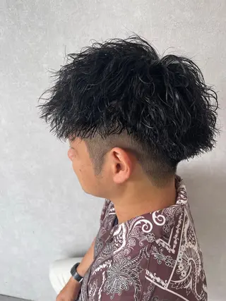 ショート パーマ メンズ メンズパーマ職人/ 天神/tatsukiのヘアスタイル
