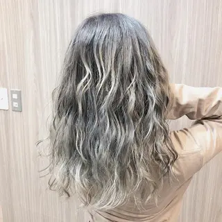 ロング 太白区/白髪ぼかし ハイライト/千葉達人のヘアスタイル
