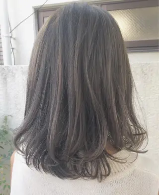 ミディアム カラー パーマ ヘアアレンジ 【白髪ぼかし 専門GBG】自由が丘のヘアスタイル