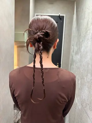 カラー ヘアアレンジ ブリーチなしカラー/ パーマ/おとは🦖♡のヘアスタイル
