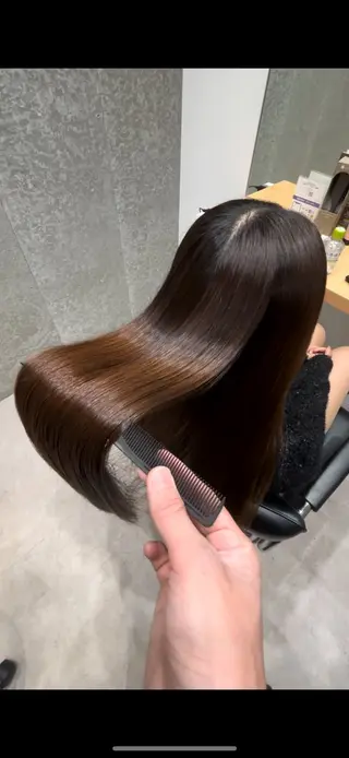 セミロング 髪質改善ヘアケア 艶髪特化/上田のヘアスタイル