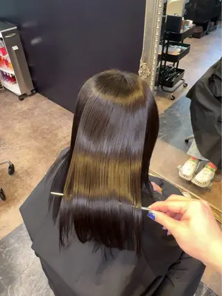 ロング カラー 店長 ハイトーン× 髪質改善/舘野 涼太のヘアスタイル