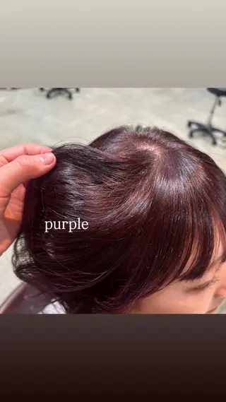 ミディアム カラー ボブ/レイヤー/ニュ アンスパーマ/小夏のヘアスタイル