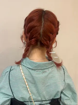ミディアム カラー ヘアアレンジ 暖色カラー/レイヤー 🌙 オノユリカのヘアスタイル