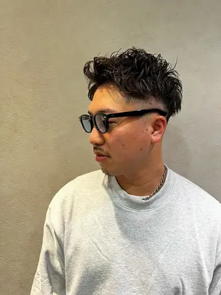 ショート パーマ メンズ 北千住理容室バーバー 小堀悠作のヘアスタイル