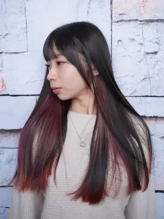 ロング カラー 松尾 泰伸のヘアスタイル