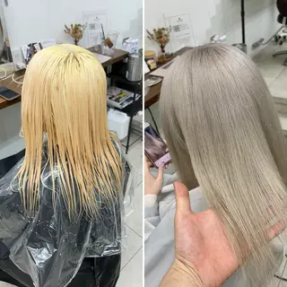 カラー ダブルスキルエクステ /羽エクステ白石宇由のヘアスタイル