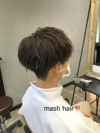 ミディアム パーマ メンズ メンズカット/パーマ 久田良和のヘアスタイル