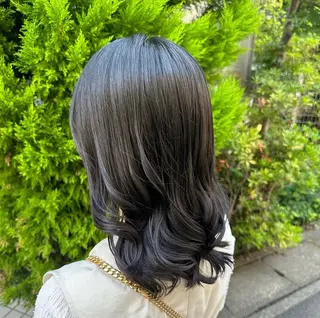 セミロング 縮毛矯正／ダブル カラー／はづき☘️のヘアスタイル