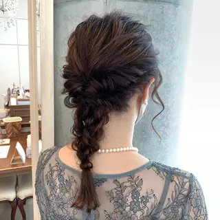 セミロング ヘアアレンジ サソウ ユリエ🥥のヘアスタイル