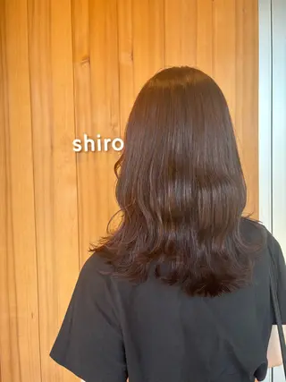 セミロング カラー 岩﨑 楓加のヘアスタイル