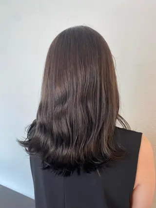 セミロング 名駅/艶韓国風ヘア miyabiのヘアスタイル