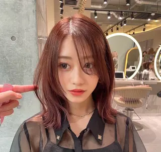 ミディアム カラー 🎀リオ🎀 /似合わせボブカットのヘアスタイル