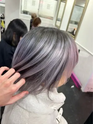 セミロング 抜け感/ワンカラー/ 明大前/桑田のヘアスタイル