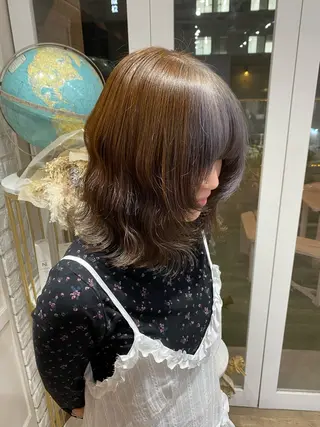 ミディアム mio♡ベージュ特化 🎀透明感カラーのヘアスタイル
