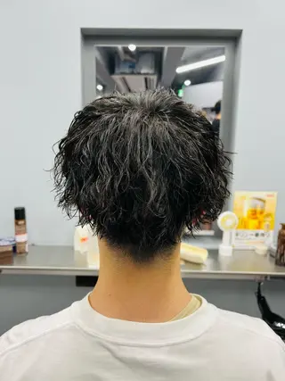 ショート パーマ メンズ 池袋メンズパーマ フェード純平のヘアスタイル