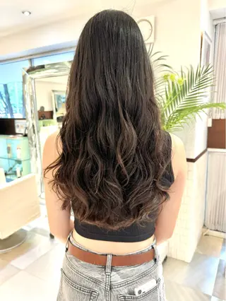 ロング パーマ デジタルパーマ 🌀ボブ　萩原　龍のヘアスタイル