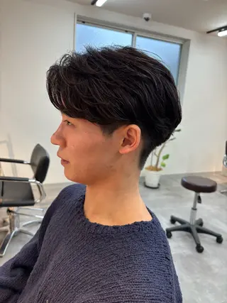 パーマ メンズ 保立/フェザーパーマ /メンズカット千葉のヘアスタイル