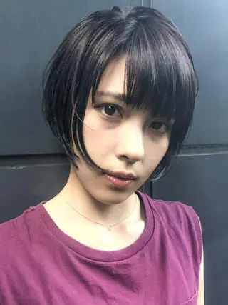 ショート カラー ショート✨ボブ✨代表 新田見美仁のヘアスタイル