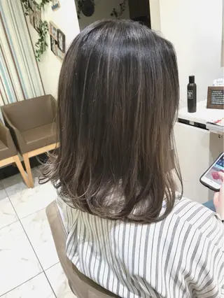 ミディアム カラー 山崎俊輔/髪質改善 /バレイヤージュのヘアスタイル